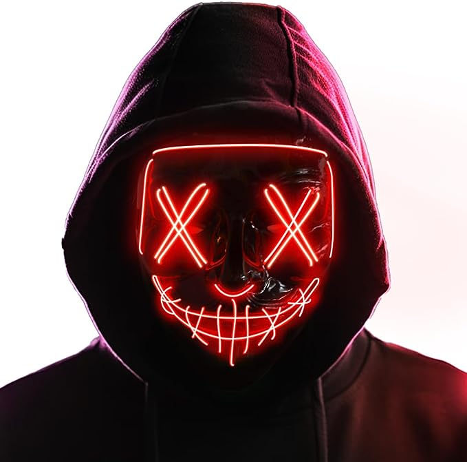 Máscara De Purga Halloween Máscara Terror Led