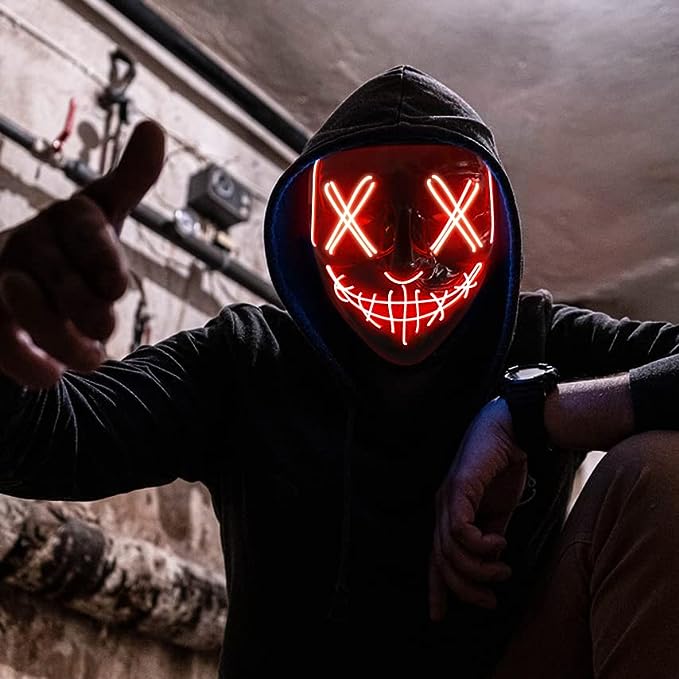 Máscara De Purga Halloween Máscara Terror Led