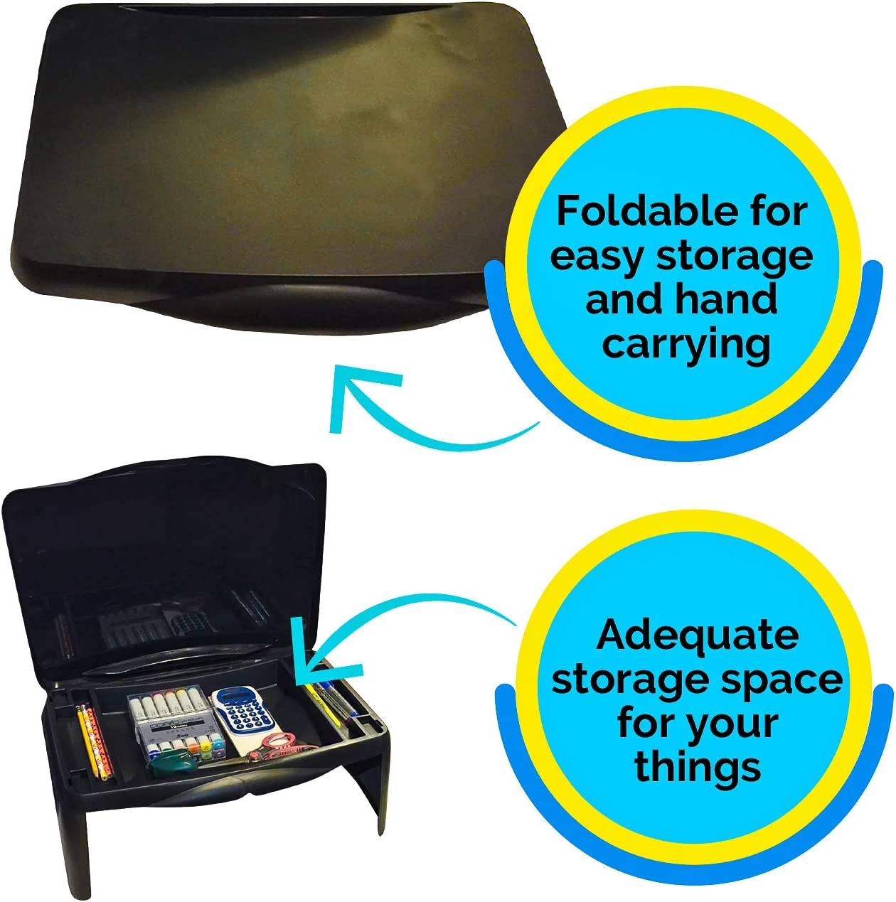 Mesita Plegable Con Almacenamiento Portátil