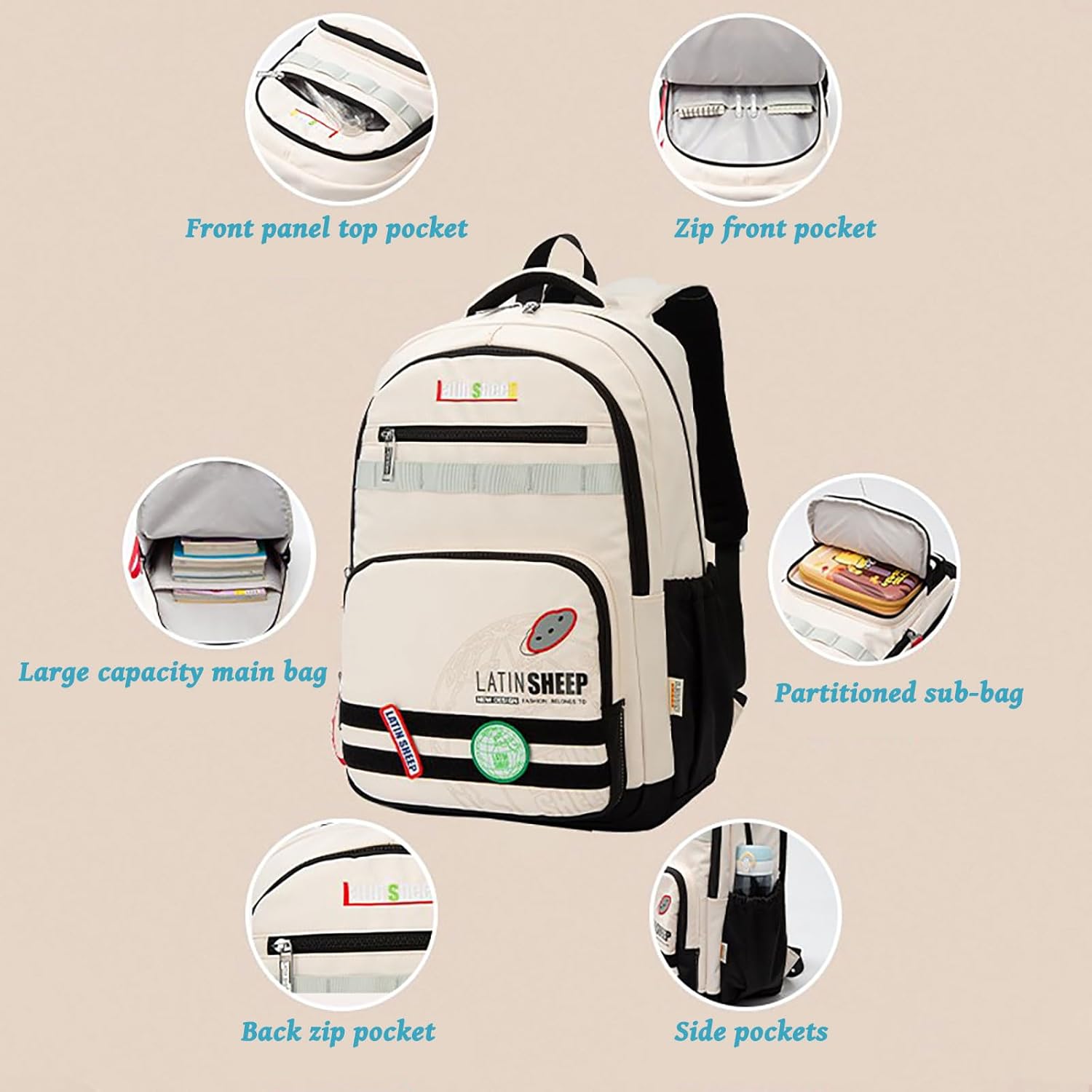 Mochila Y Cartuchera Ligera De Gran Capacidad