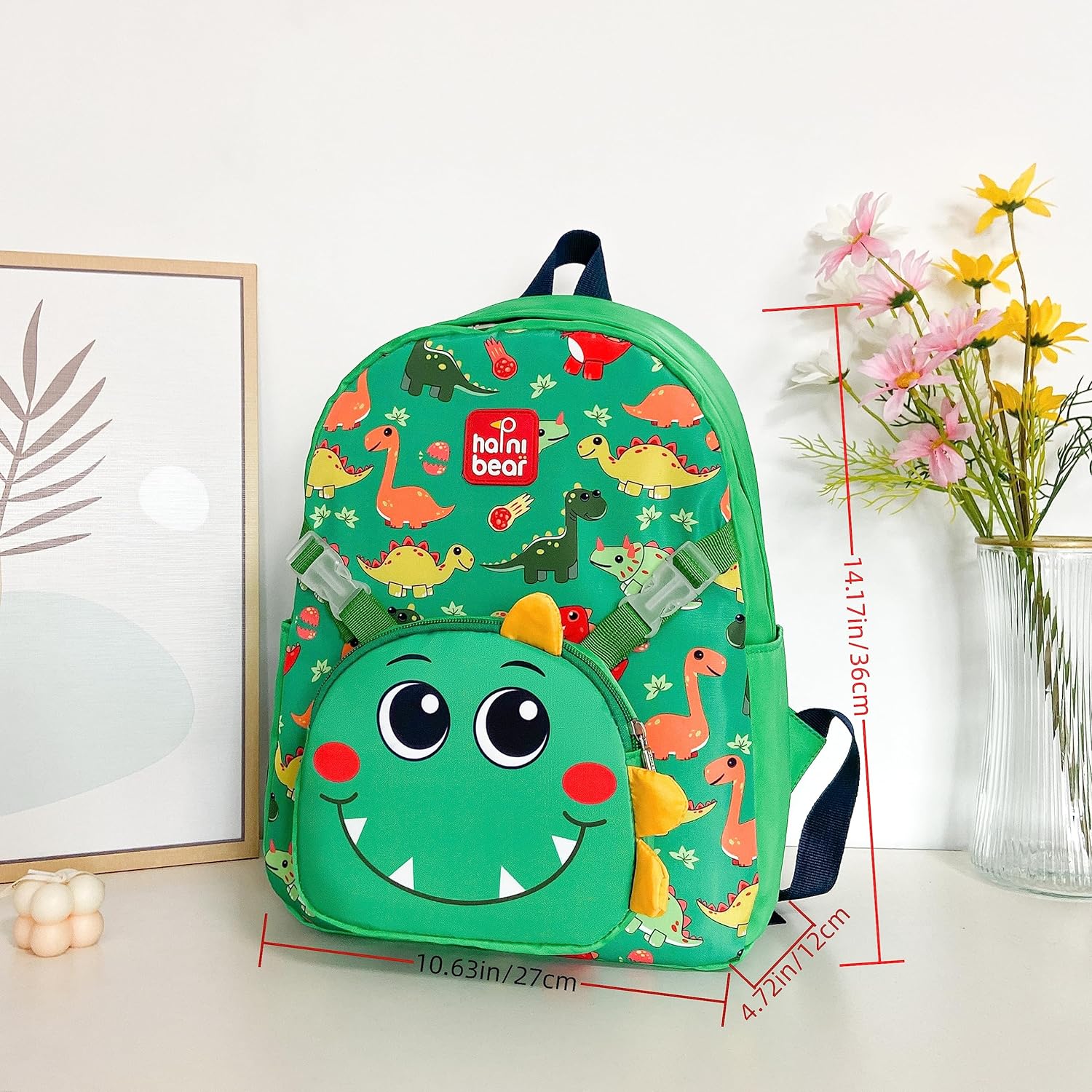 Mochila Dinosaurio Infantil Correa Ajustable