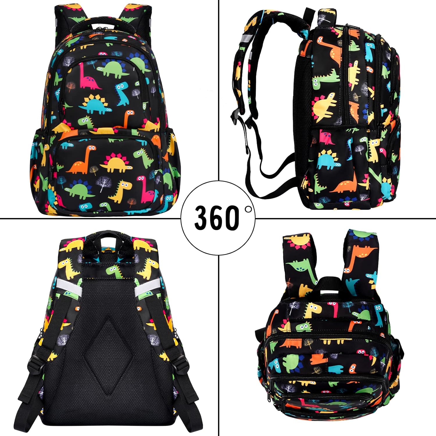 Mochila Dinosaurio Con Lonchera Y Cartuchera