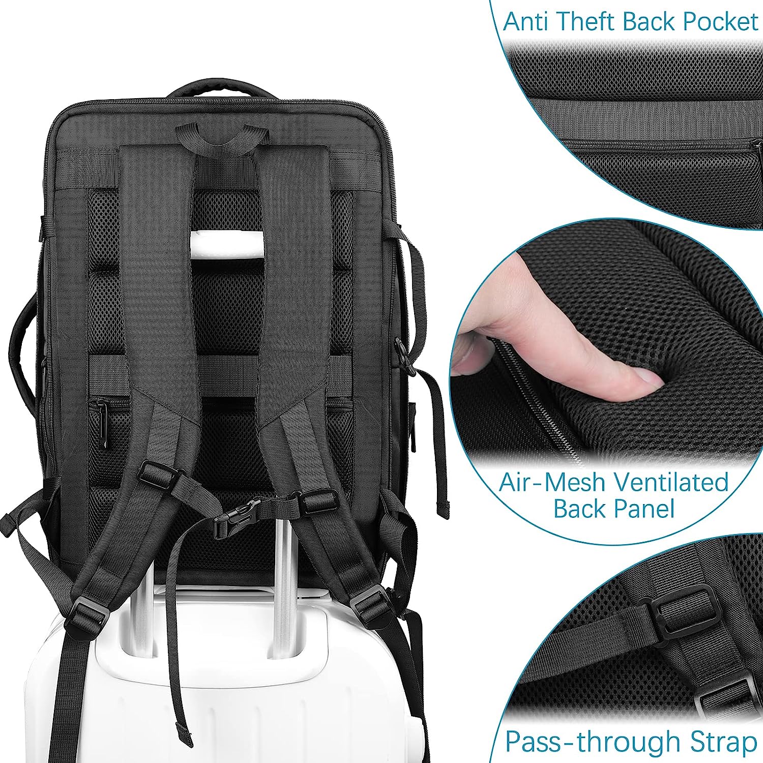 Mochila Puerto Usb Expandible E Impermeable