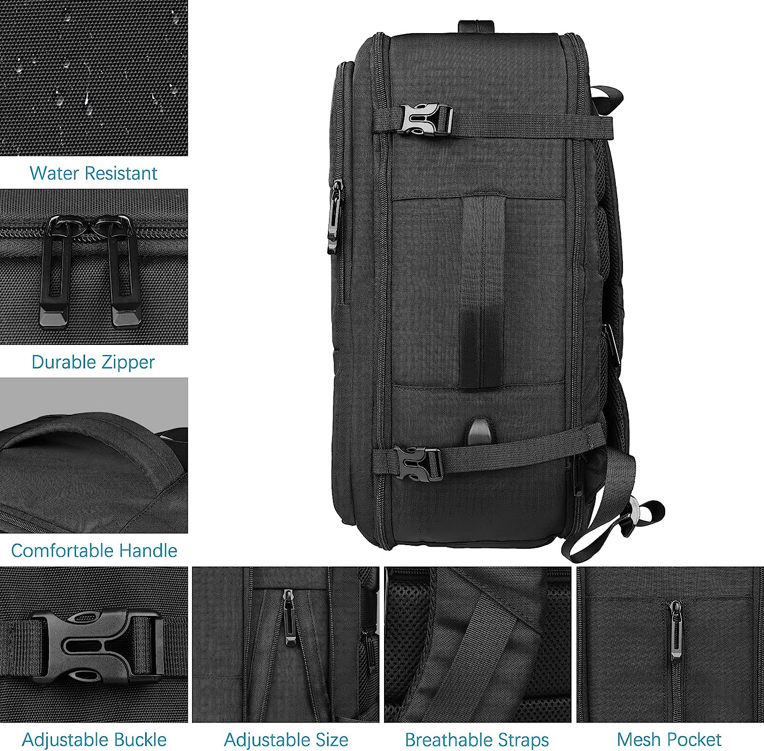 Mochila Puerto Usb Expandible E Impermeable