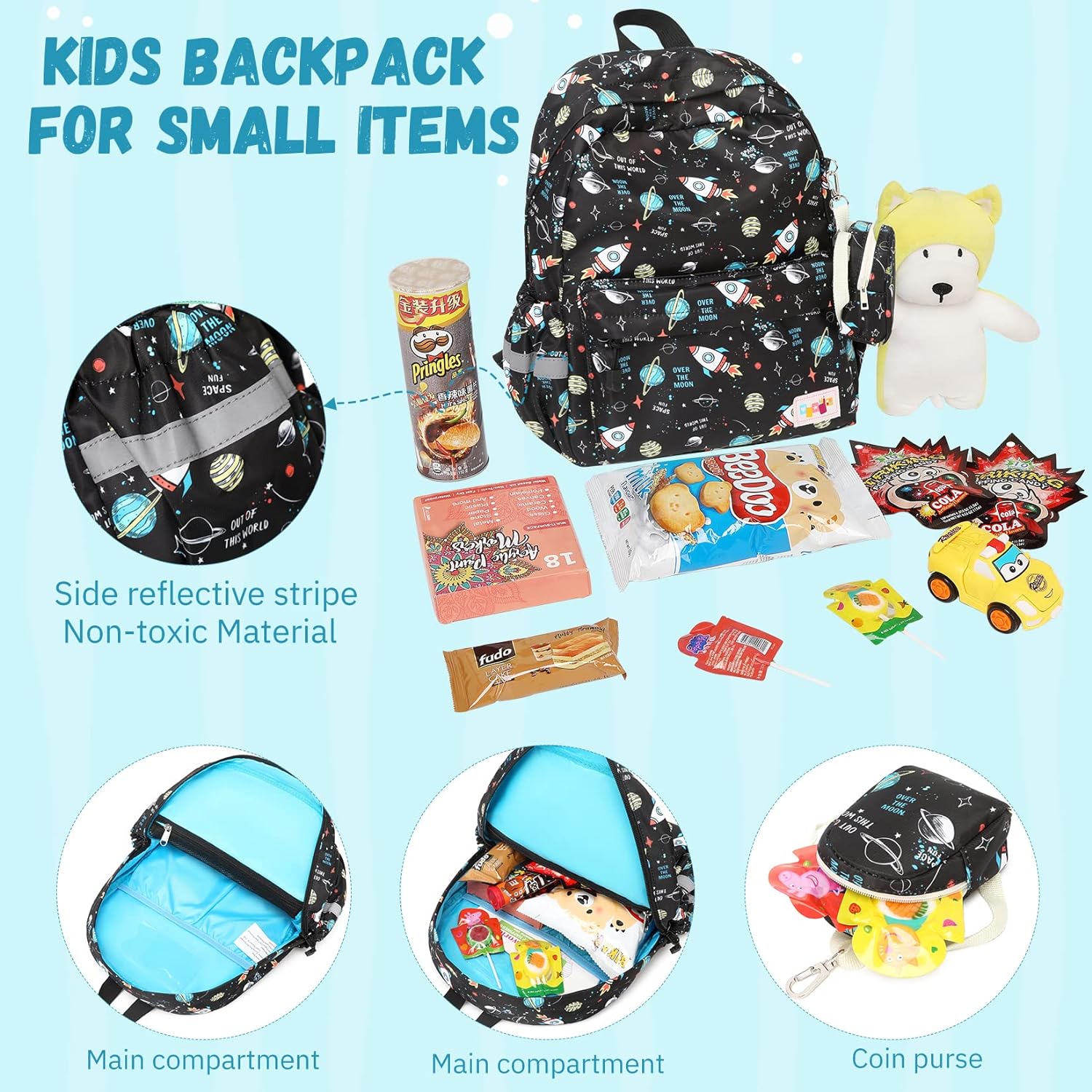 Mochila Niños Pequeños Dinosaurios + Monedero