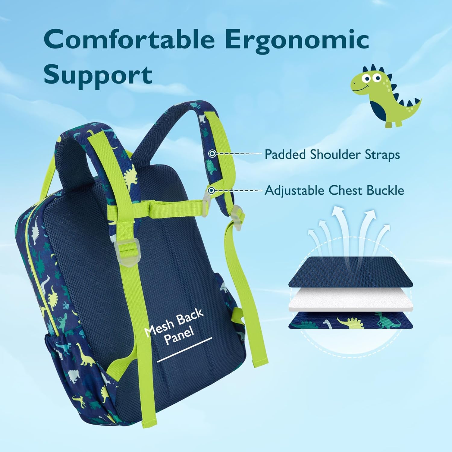 Mochila Infantil Segura Dinosaurios Escolar