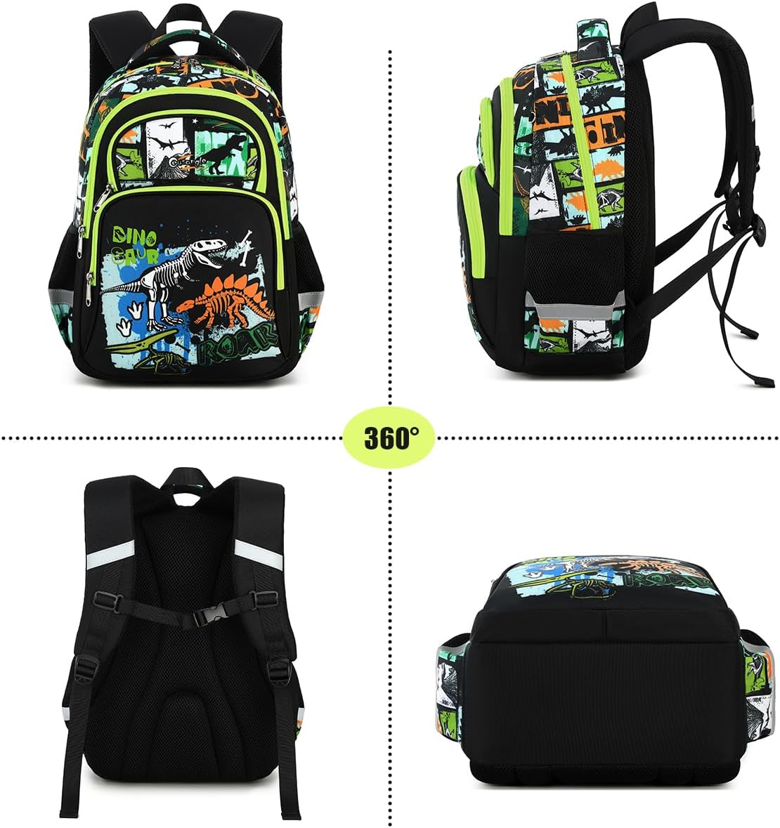 Mochila Infantil Luminosa Dinosaurios Fuerte