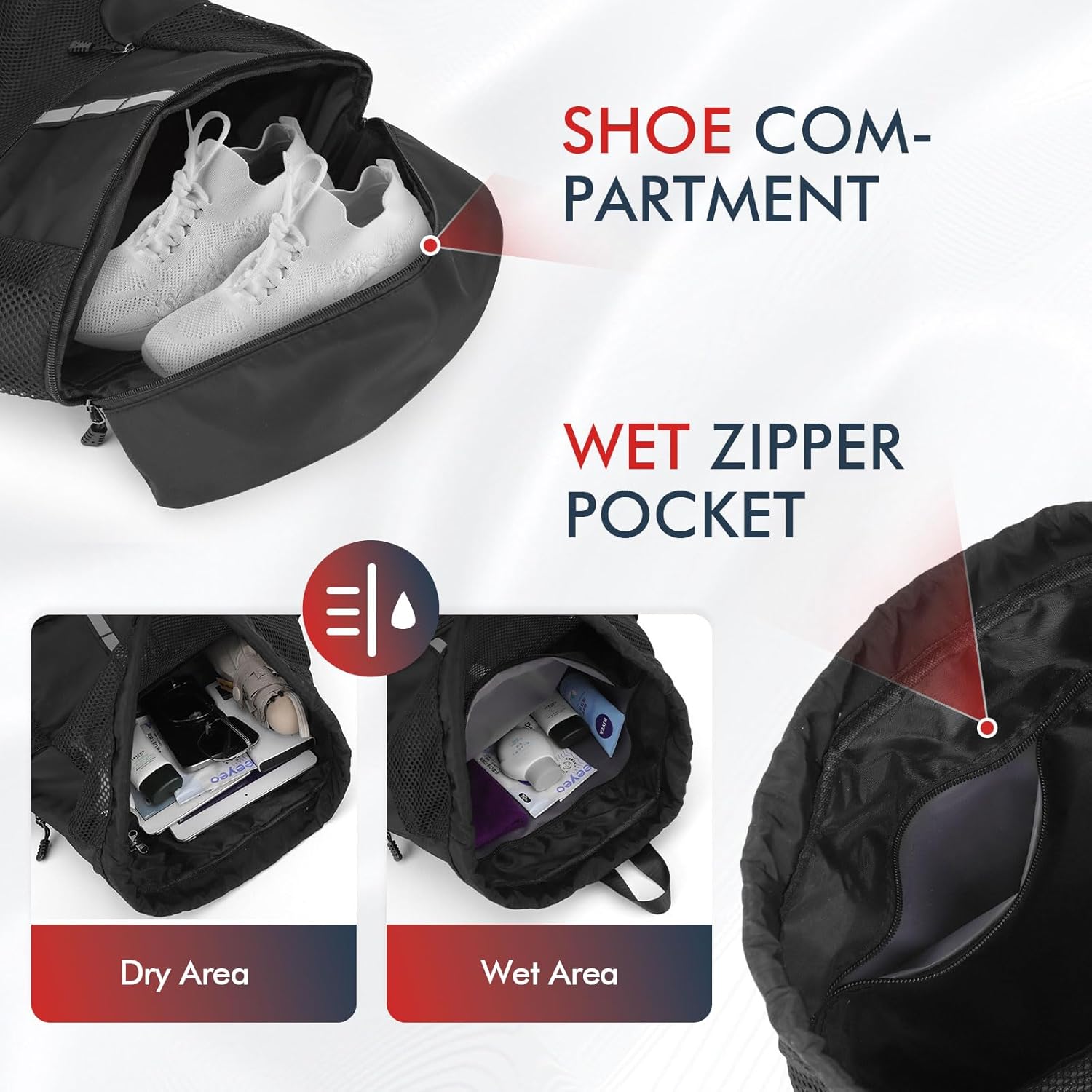 Bolso De Gimnasio Con Cordón Gran Capacidad