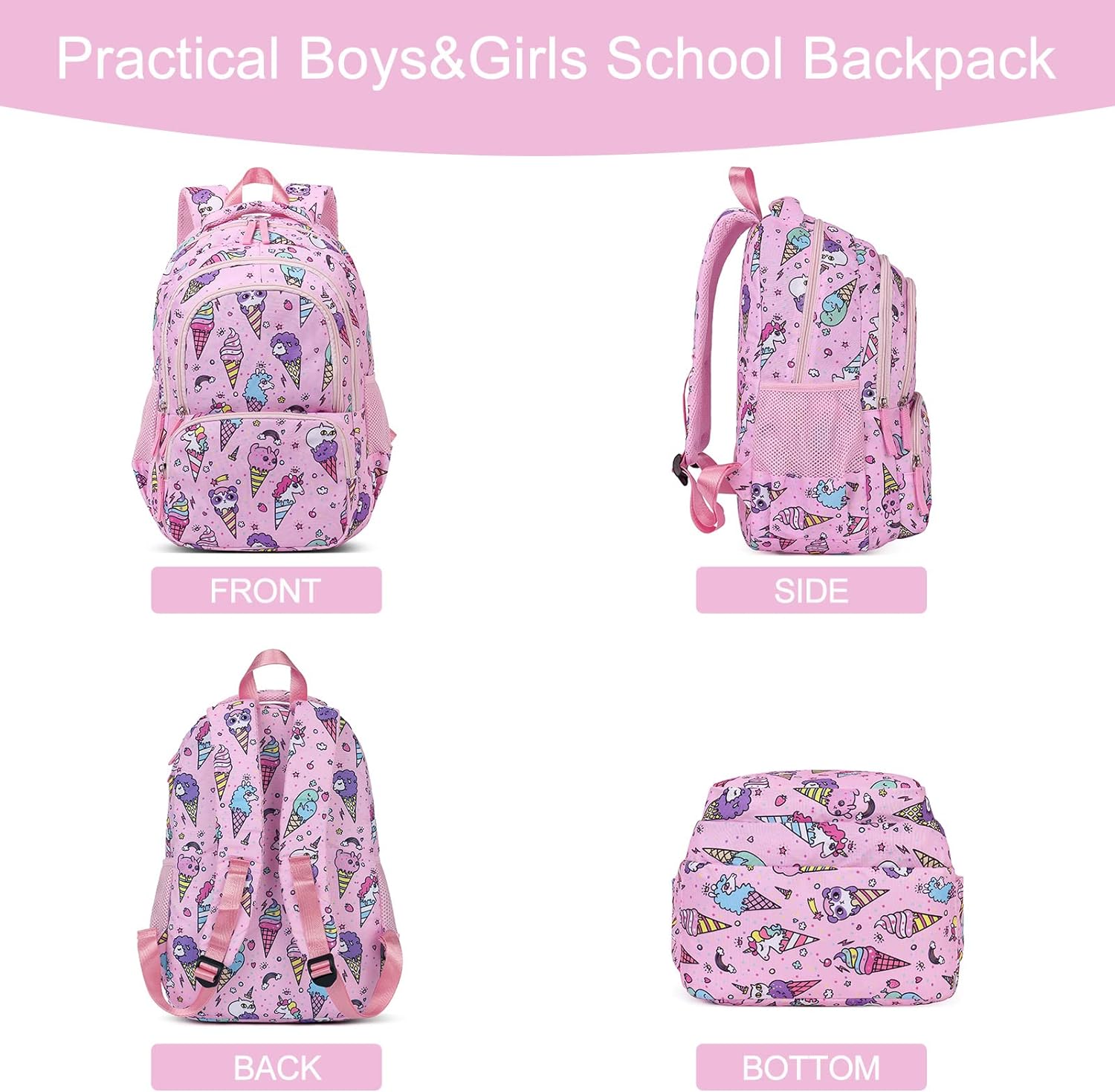 Mochila Infantil Varios Diseños Gran Capacidad