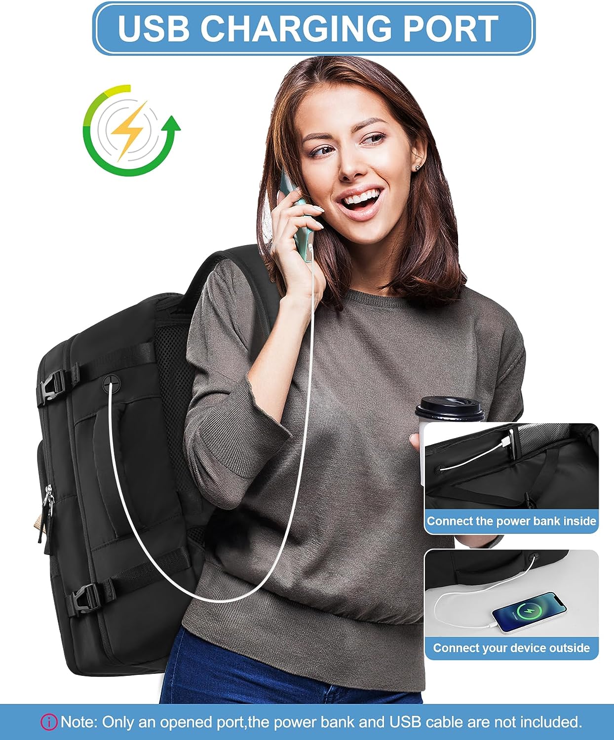 Mochila Carry On Con Necessaire Fuerte Y Comoda