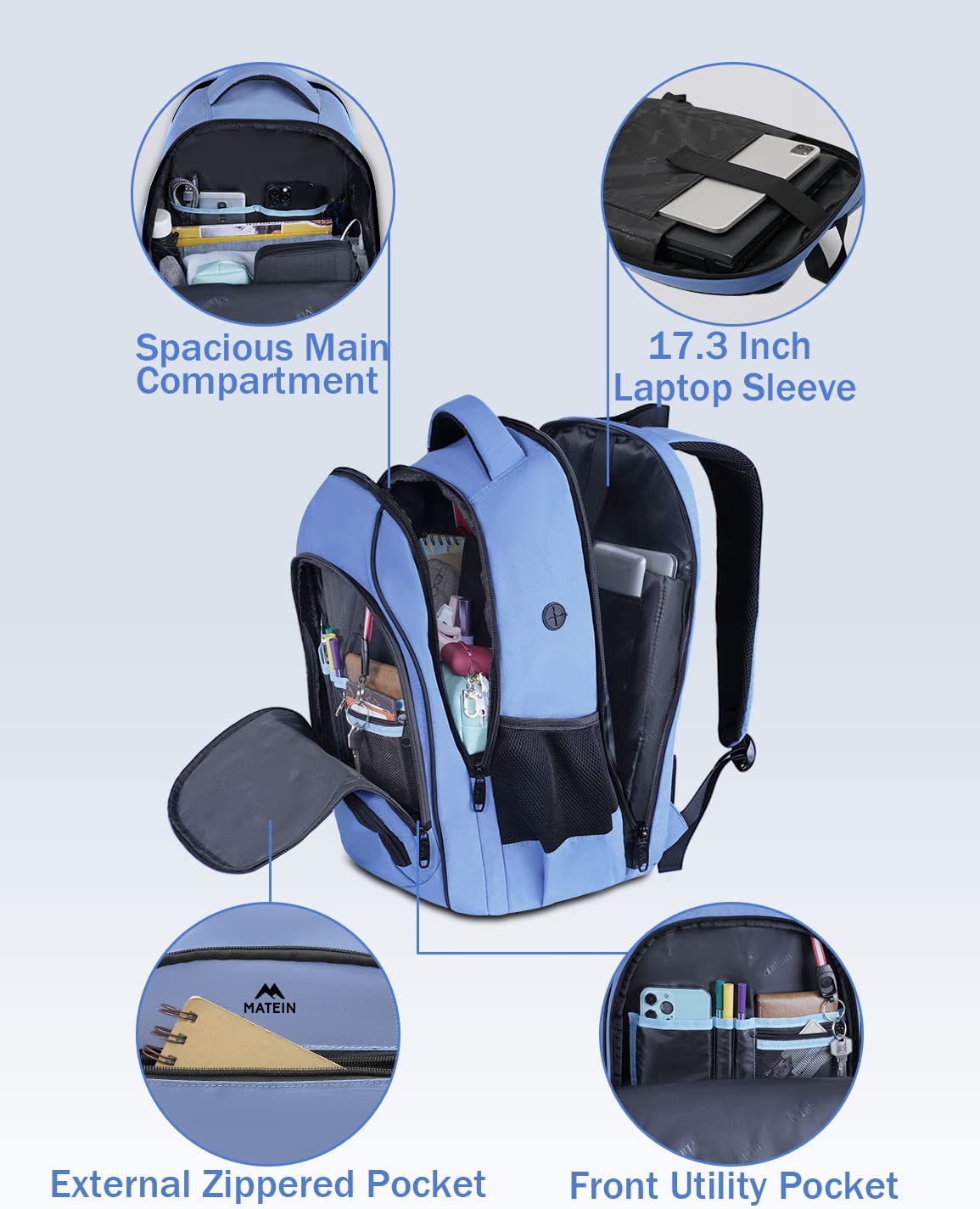 Mochila Laptop 17 Bolsillo para Húmedo Y Seco