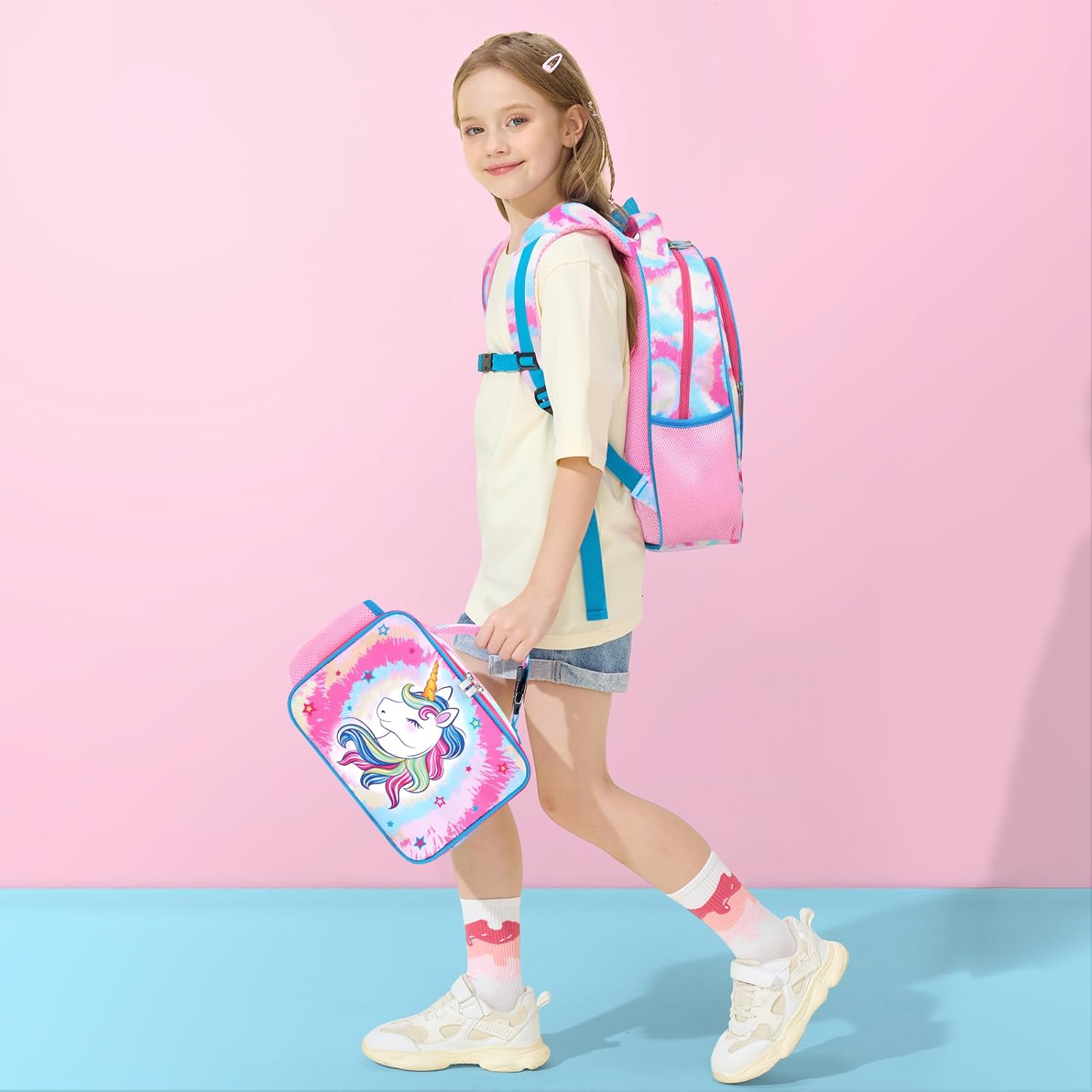 Mochila Y Lonchera Liviana Unicornio Completo