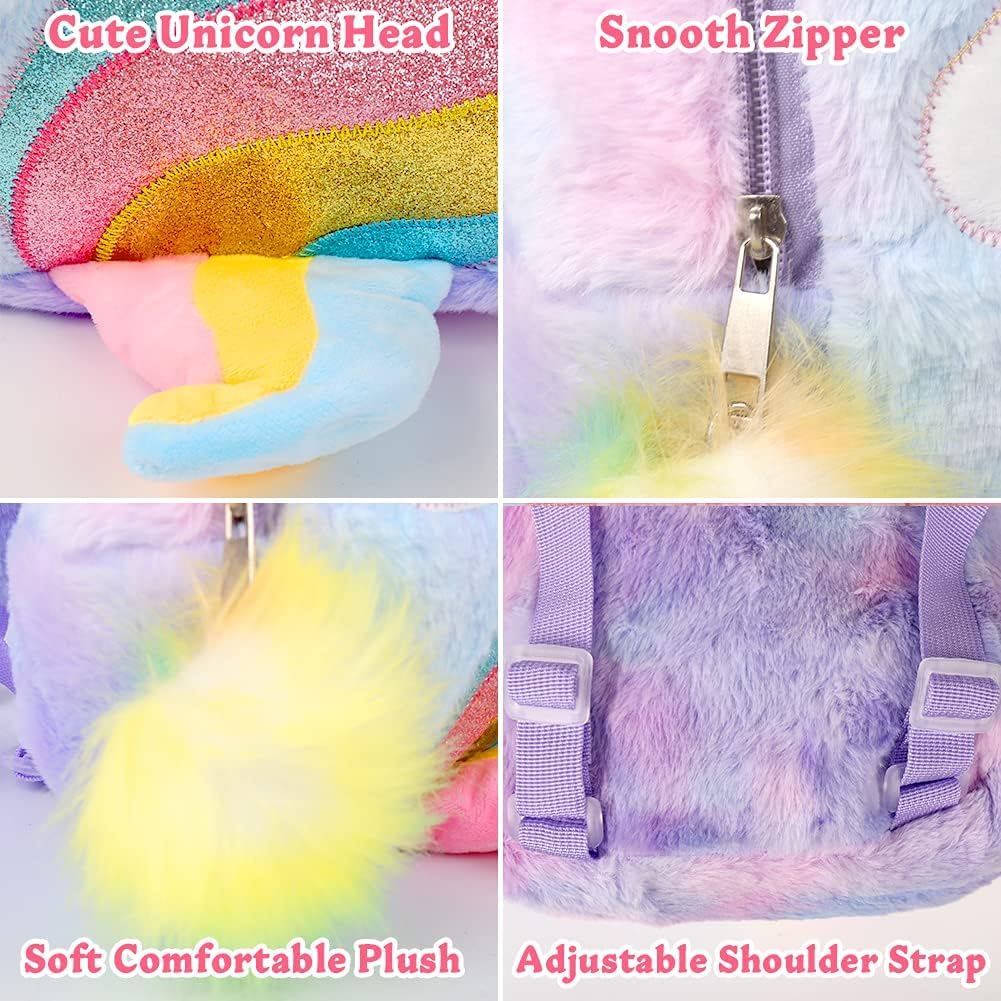 Mochila De Unicornio Peluche Suave Infantil