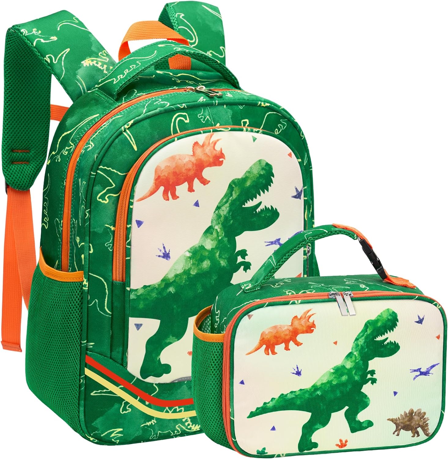 Juego De Mochila Con Lonchera De Dinosaurio