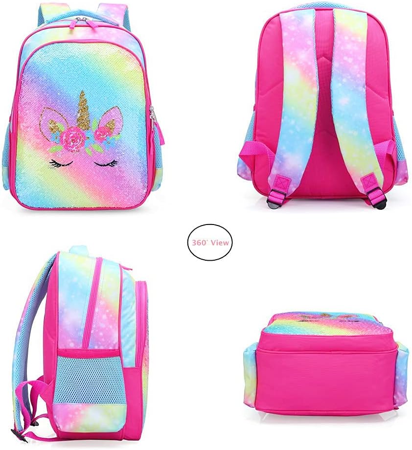 Mochila Reversible De Lentejuelas Con Lonchera