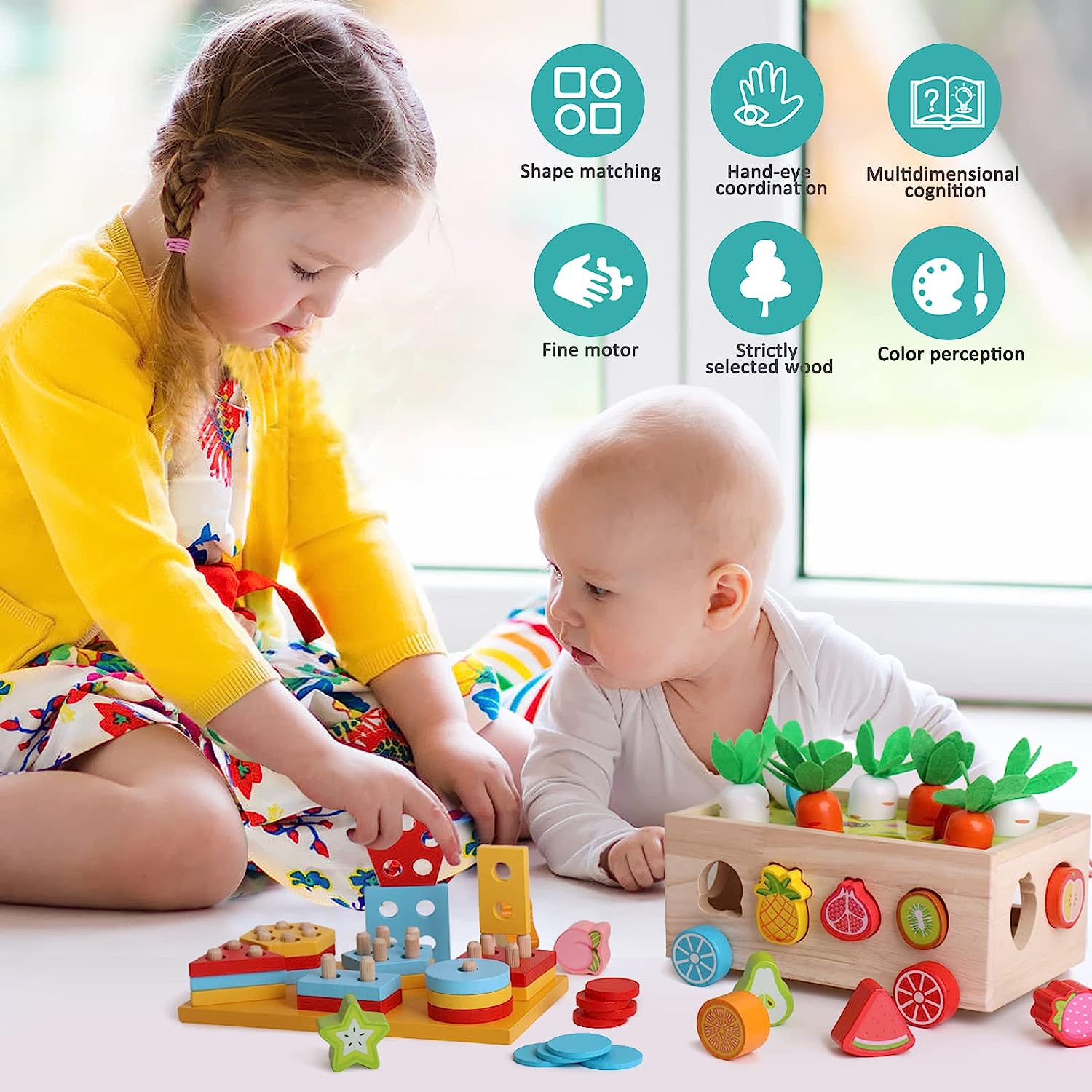 Juguetes Educativos Montessori Para Niños X2