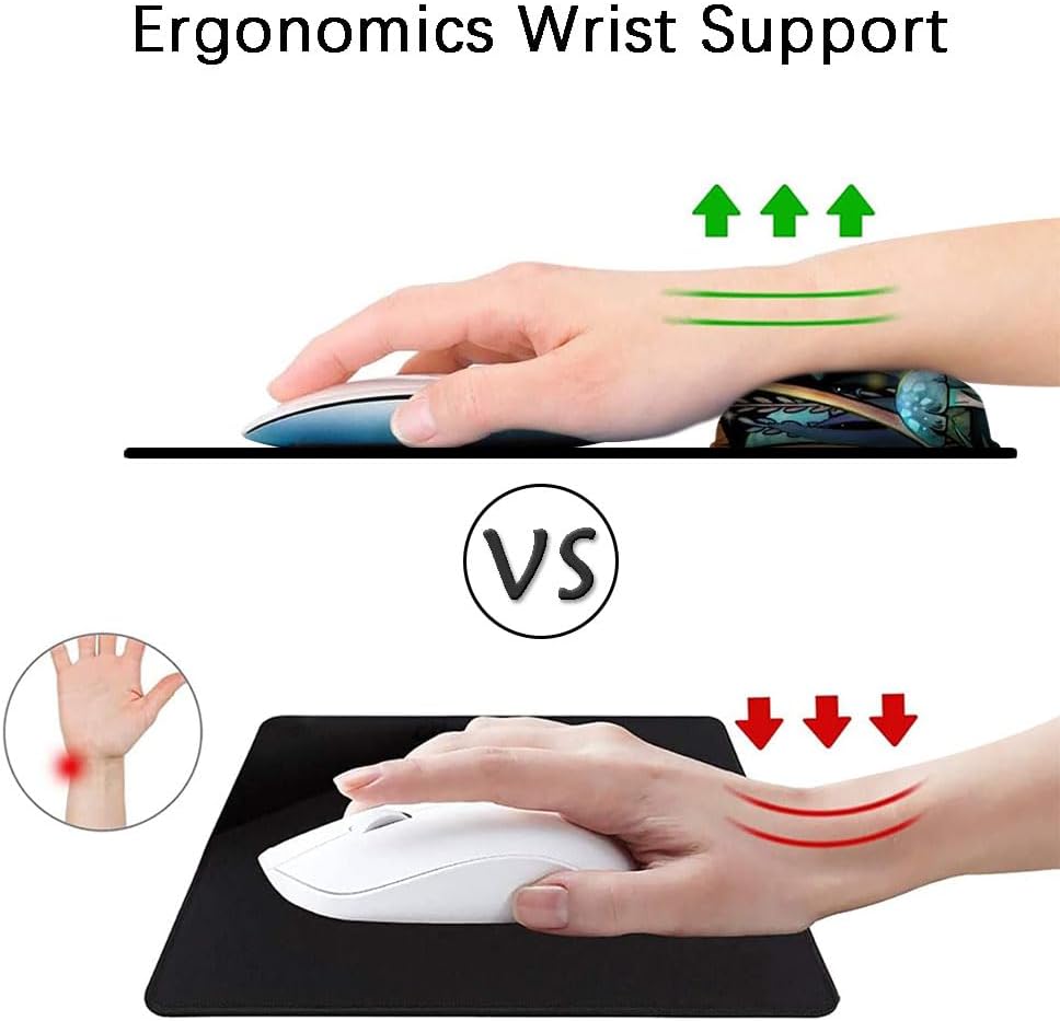 Alfombrilla Ergonómica Mousepad Apoya Muñeca de gel