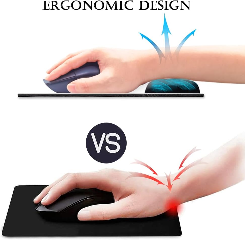 Alfombrilla Ergonómica Mousepad Apoya Muñeca de gel