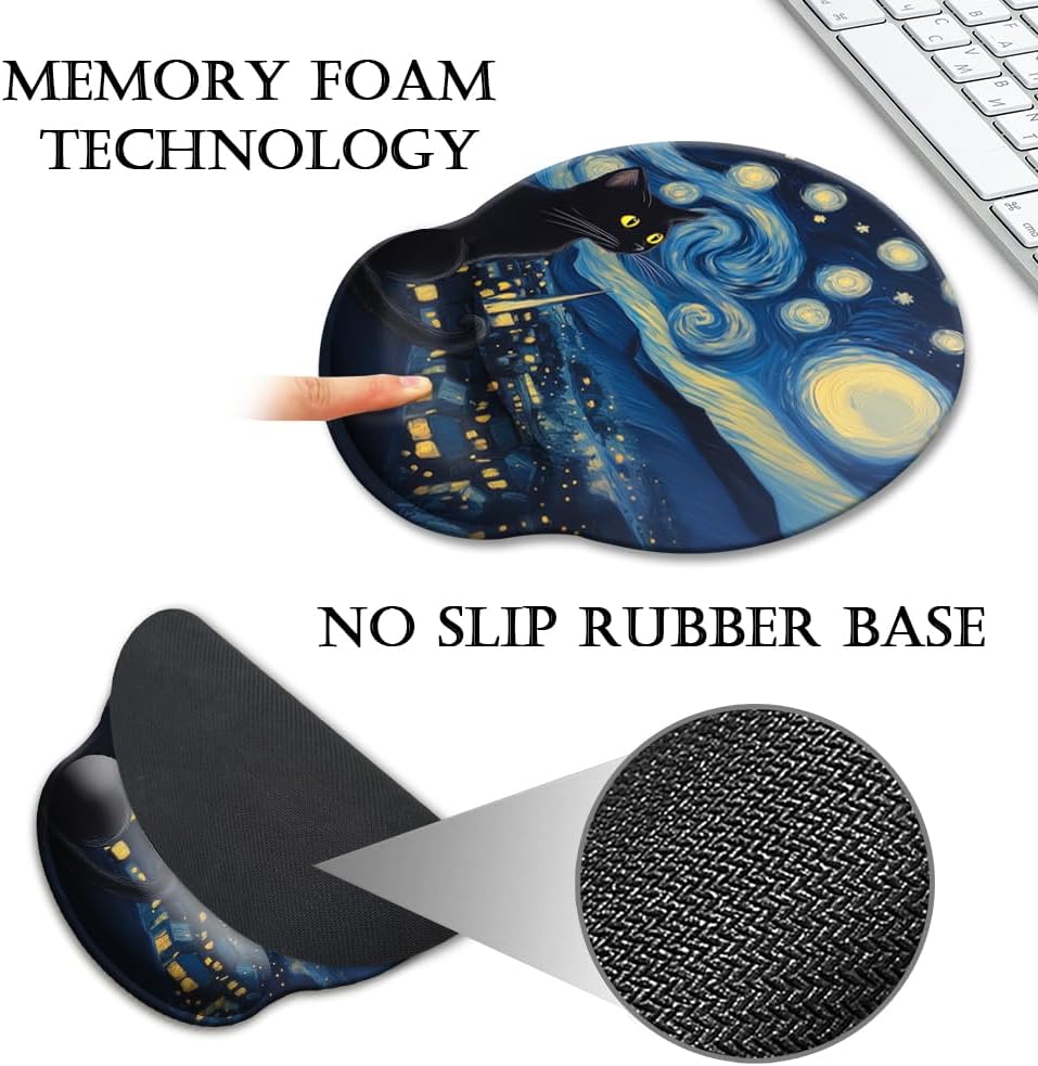 Alfombrilla Ergonómica Mousepad Apoya Muñeca de gel