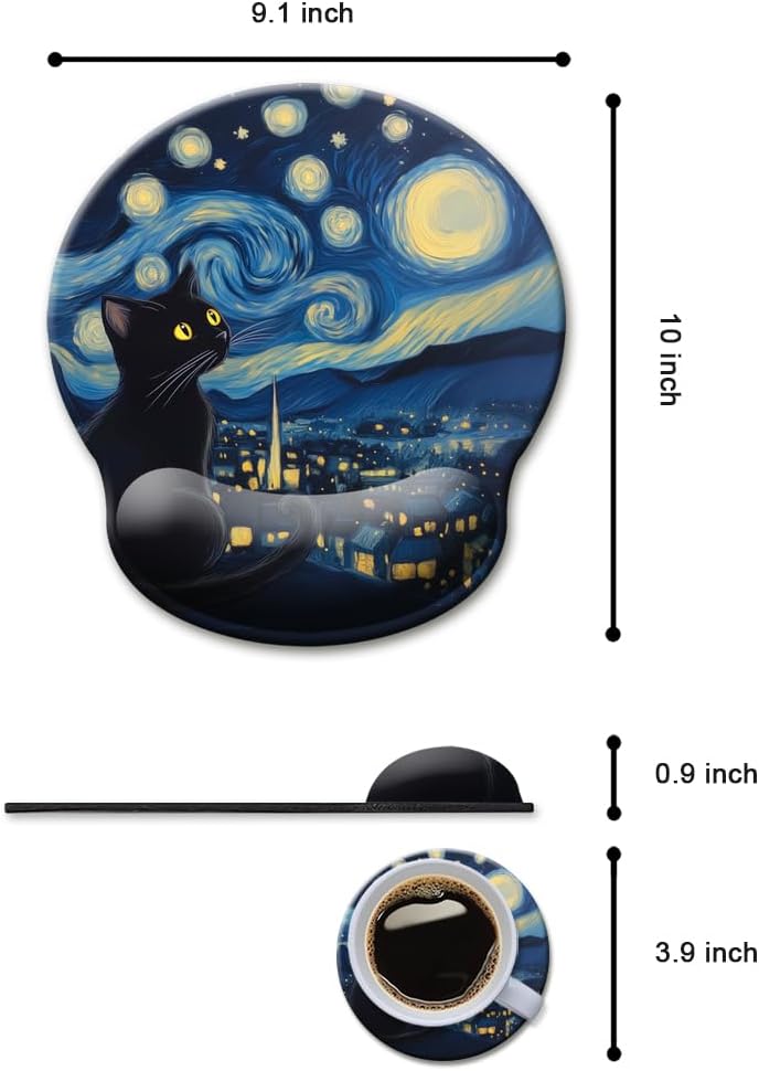 Alfombrilla Ergonómica Mousepad Apoya Muñeca de gel