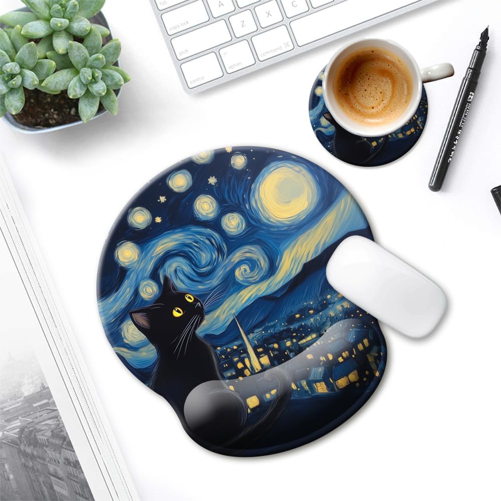 Alfombrilla Ergonómica Mousepad Apoya Muñeca de gel
