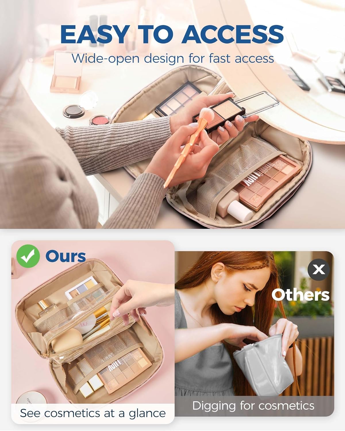 Estuche Organizador D Cosméticos Gran Capacidad