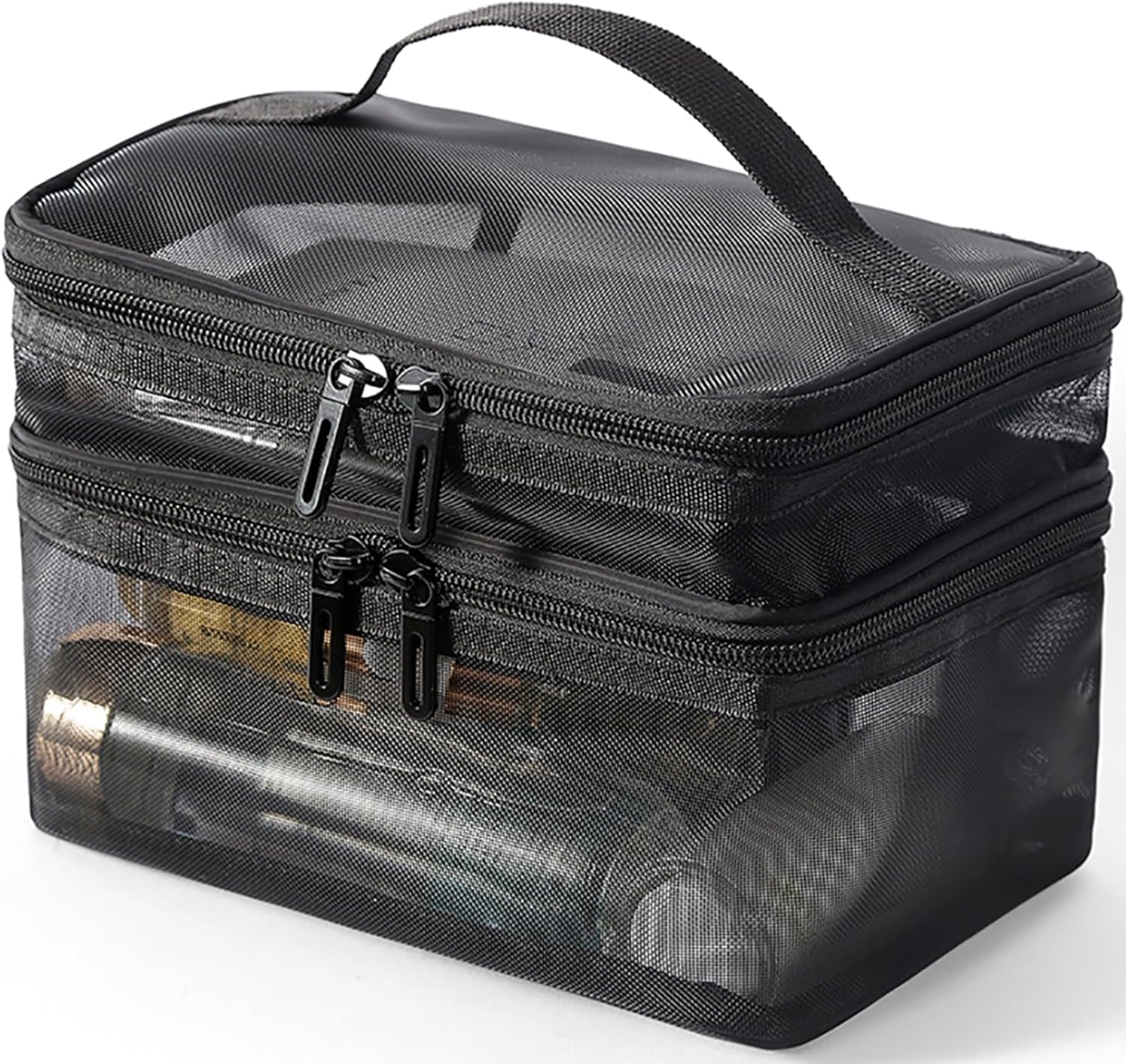 Neceser De Maquillaje Doble Capa Con Asa