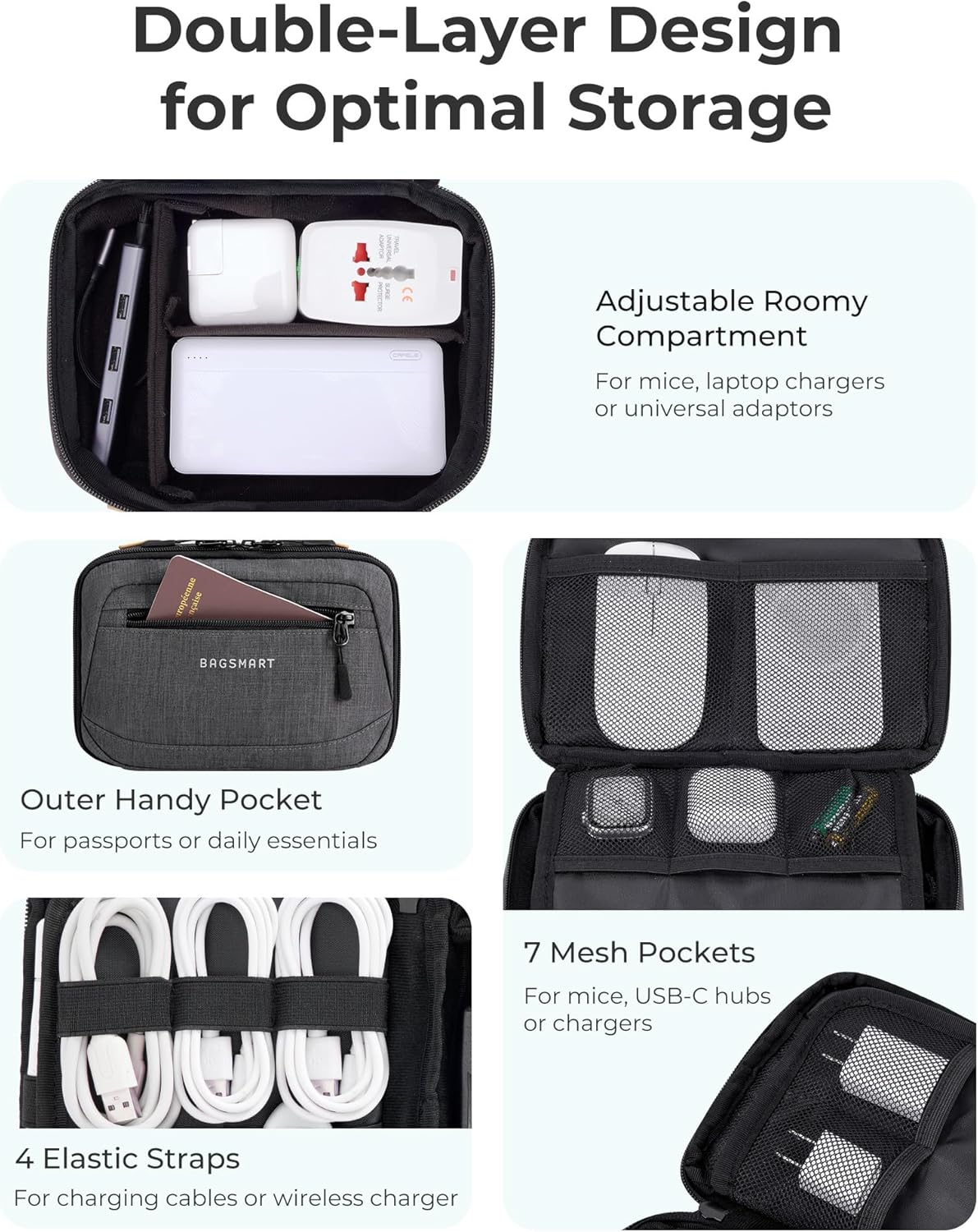 Organizador de cables extensible