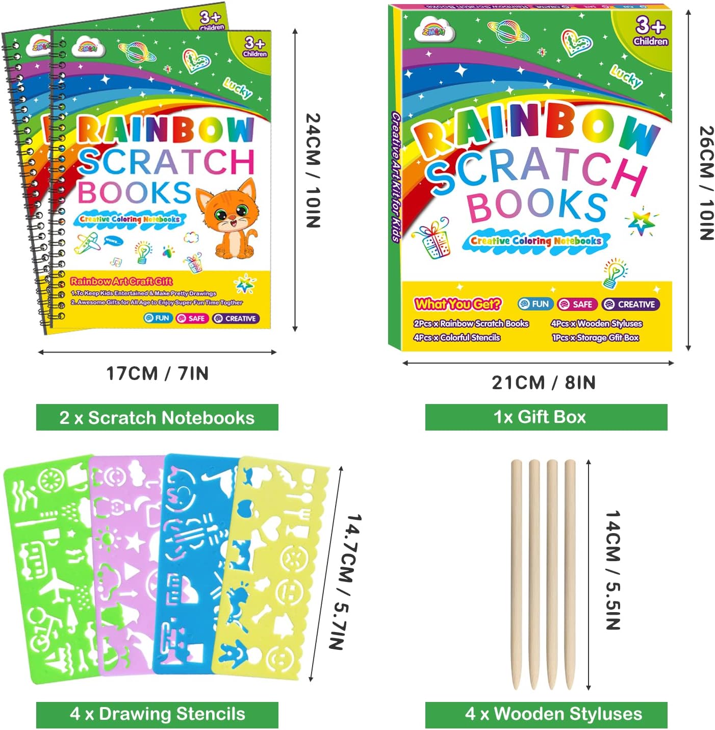 Arte Infantil Pack 2 Piezas Papel Para Rascar