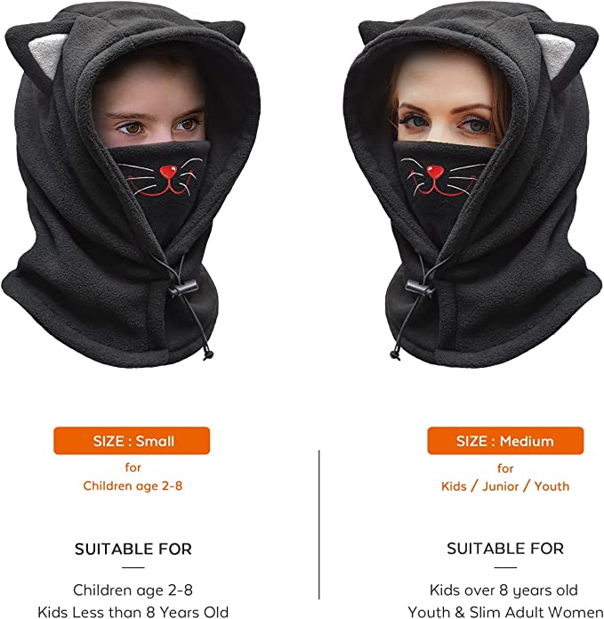Gorro Pasamontañas Infantil Con Forro Polar