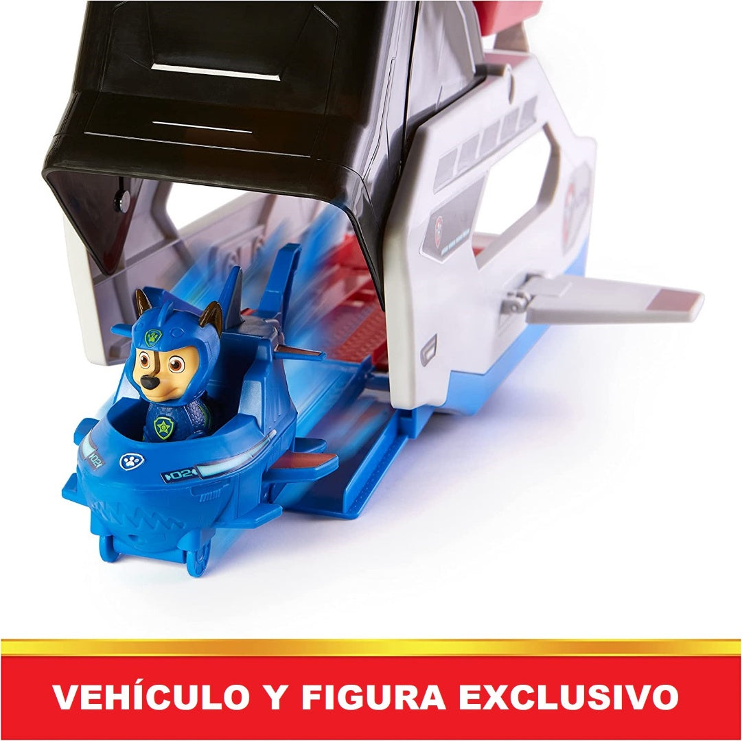Paw Patrol Vehículo Ballena Lanzador Con Figura