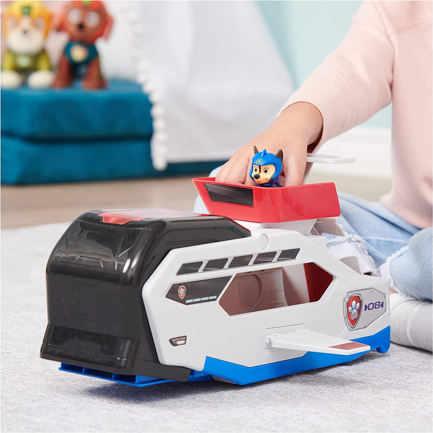 Paw Patrol Vehículo Ballena Lanzador Con Figura