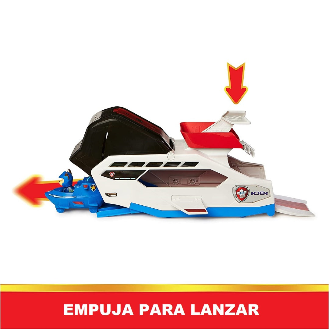 Paw Patrol Vehículo Ballena Lanzador Con Figura