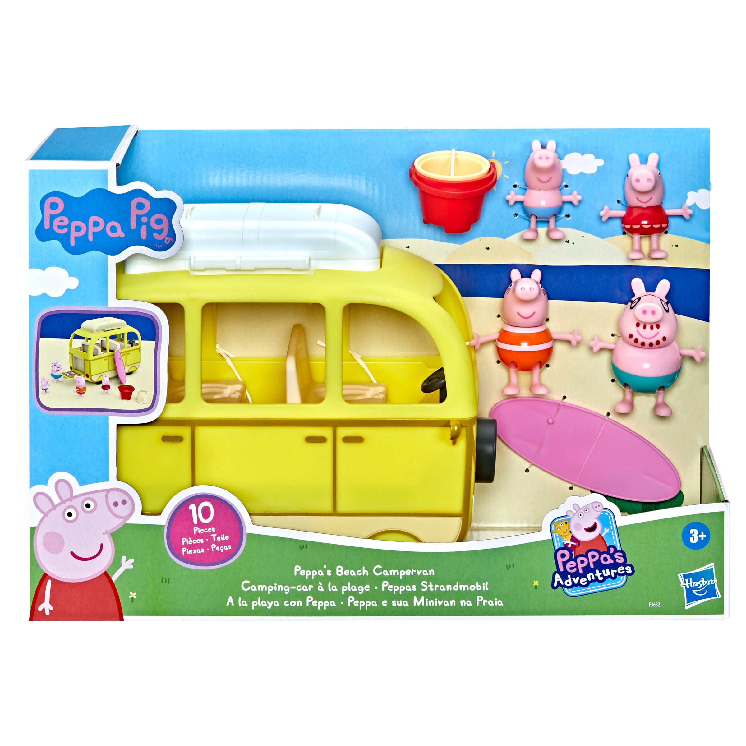 Peppa Pig Minivan Autocaravana Con 10 Piezas