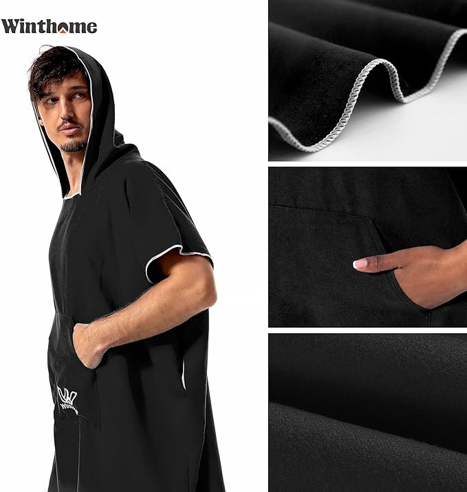 Poncho Surf Cambiador Con Capucha Y Bolsillo