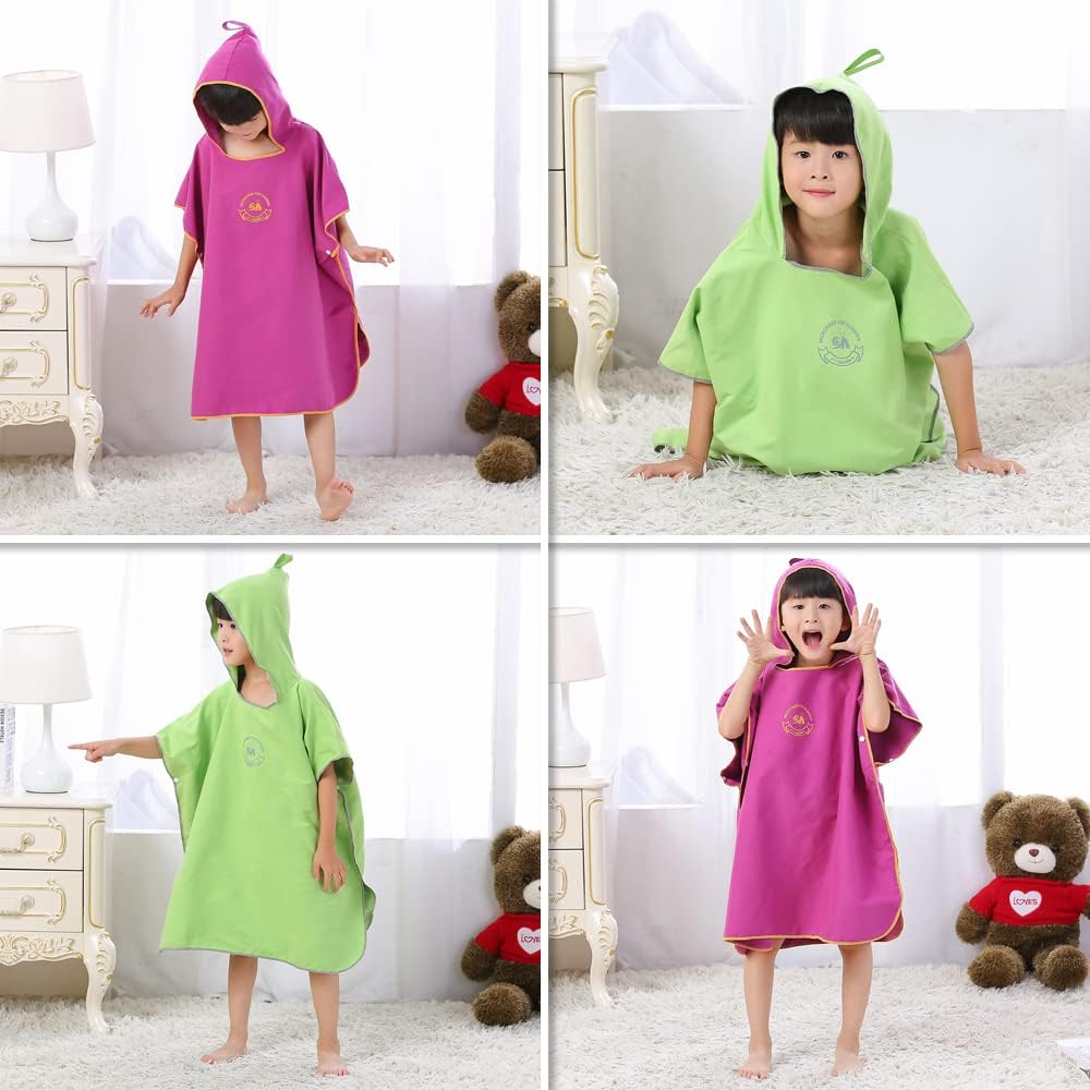 Poncho Surf Microfibra Playa Natación Infantil