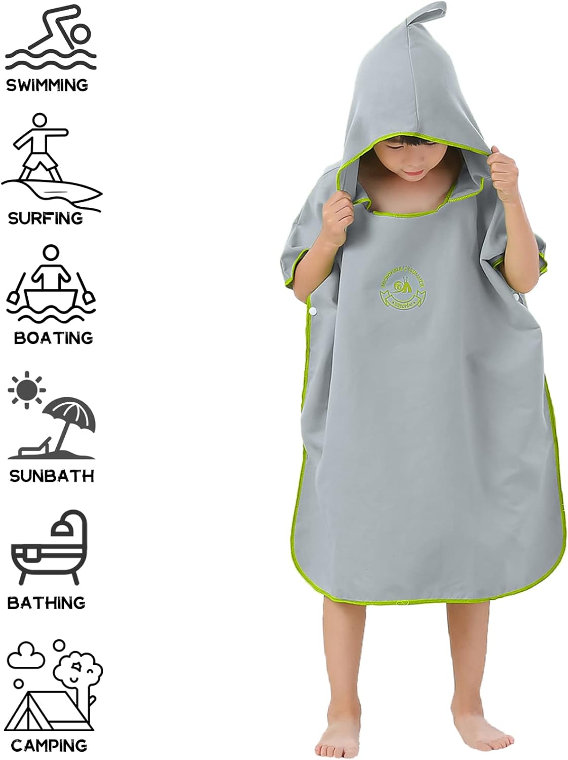 Poncho Surf Microfibra Playa Natación Infantil