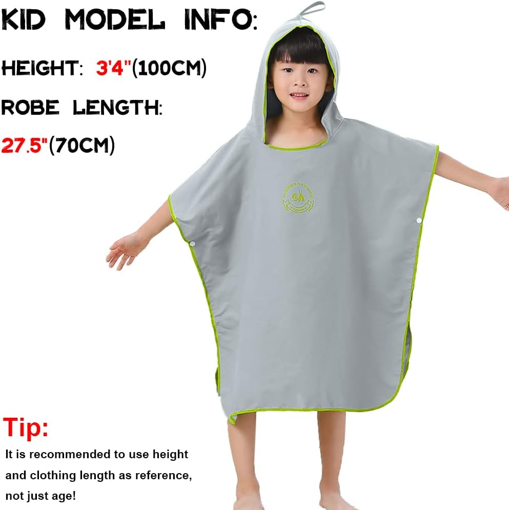 Poncho Surf Microfibra Playa Natación Infantil