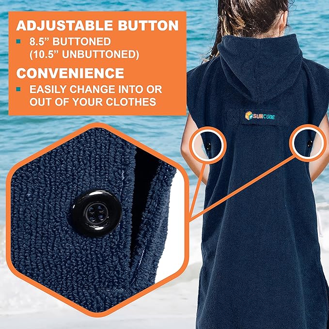 Poncho De Surf Toallas Playa Natación Infantil