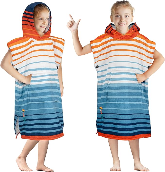 Poncho De Surf Toallas Playa Natación Infantil