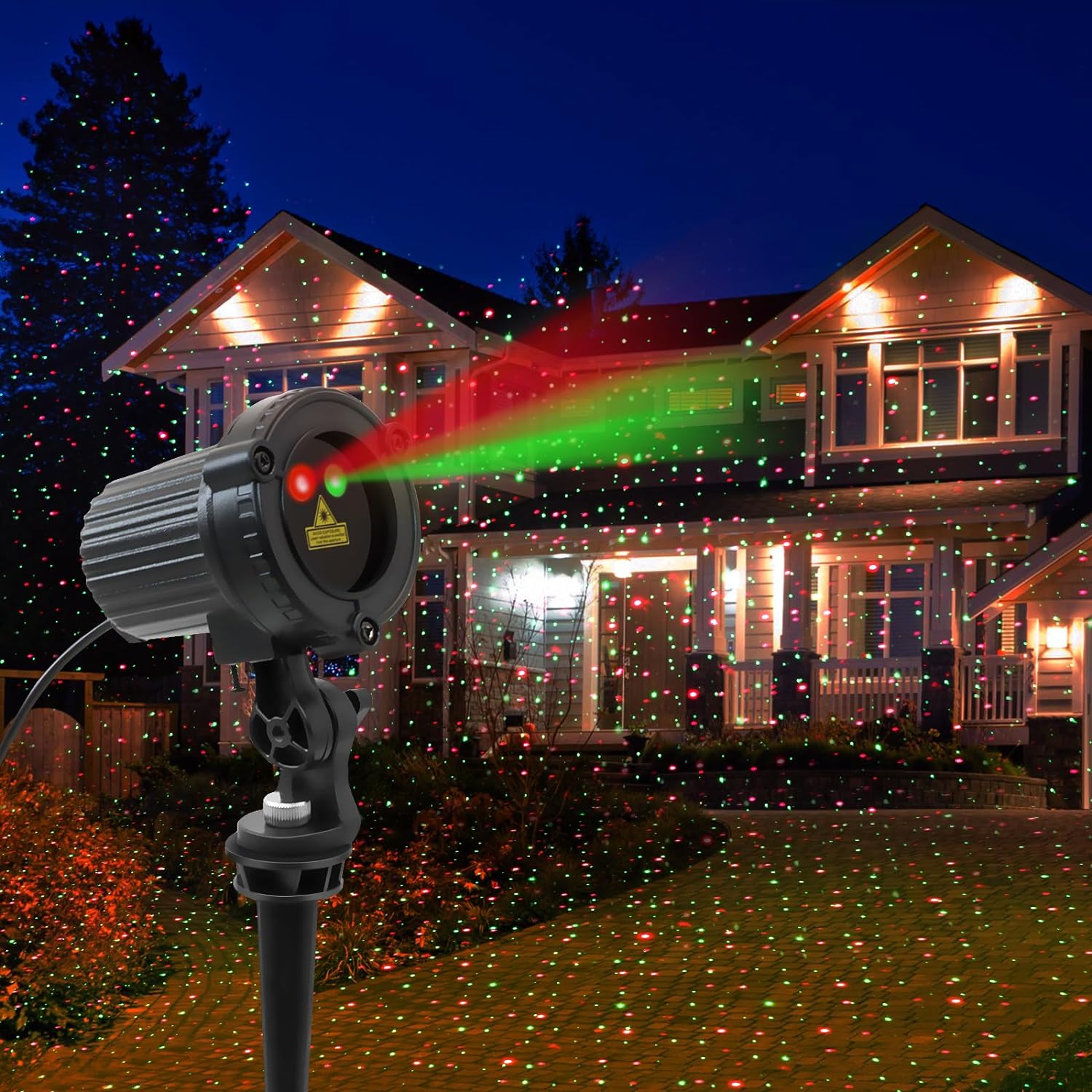 Proyector de navidad. Luces navideñas exterior.