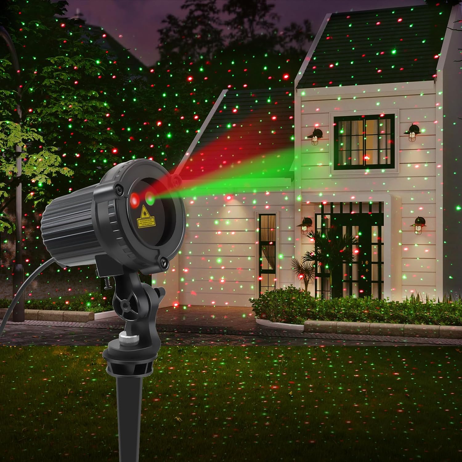 Proyector de navidad. Luces navideñas exterior.