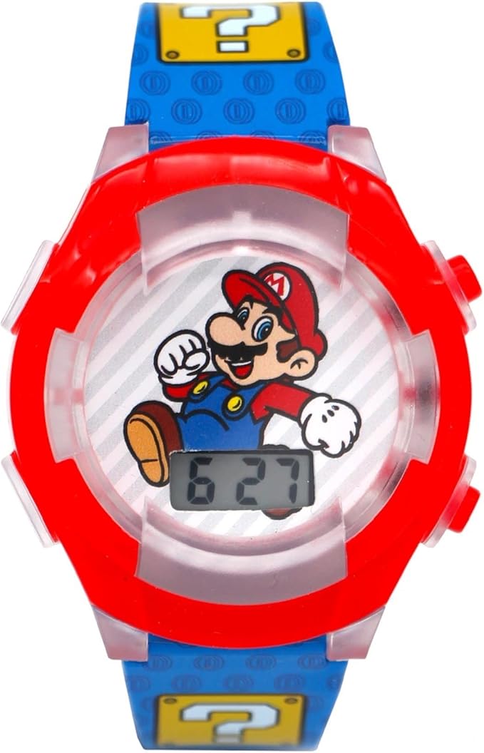 Reloj Digital Pulsera Con Luz Super Mario