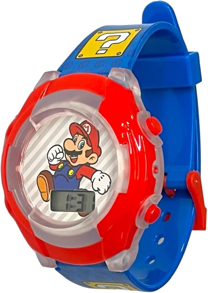 Reloj Digital Pulsera Con Luz Super Mario