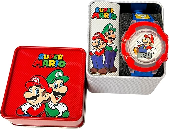 Reloj Digital Pulsera Con Luz Super Mario