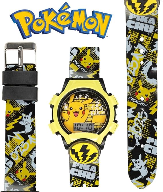 Reloj Pokemon Digital Lcd Luces Intermitentes