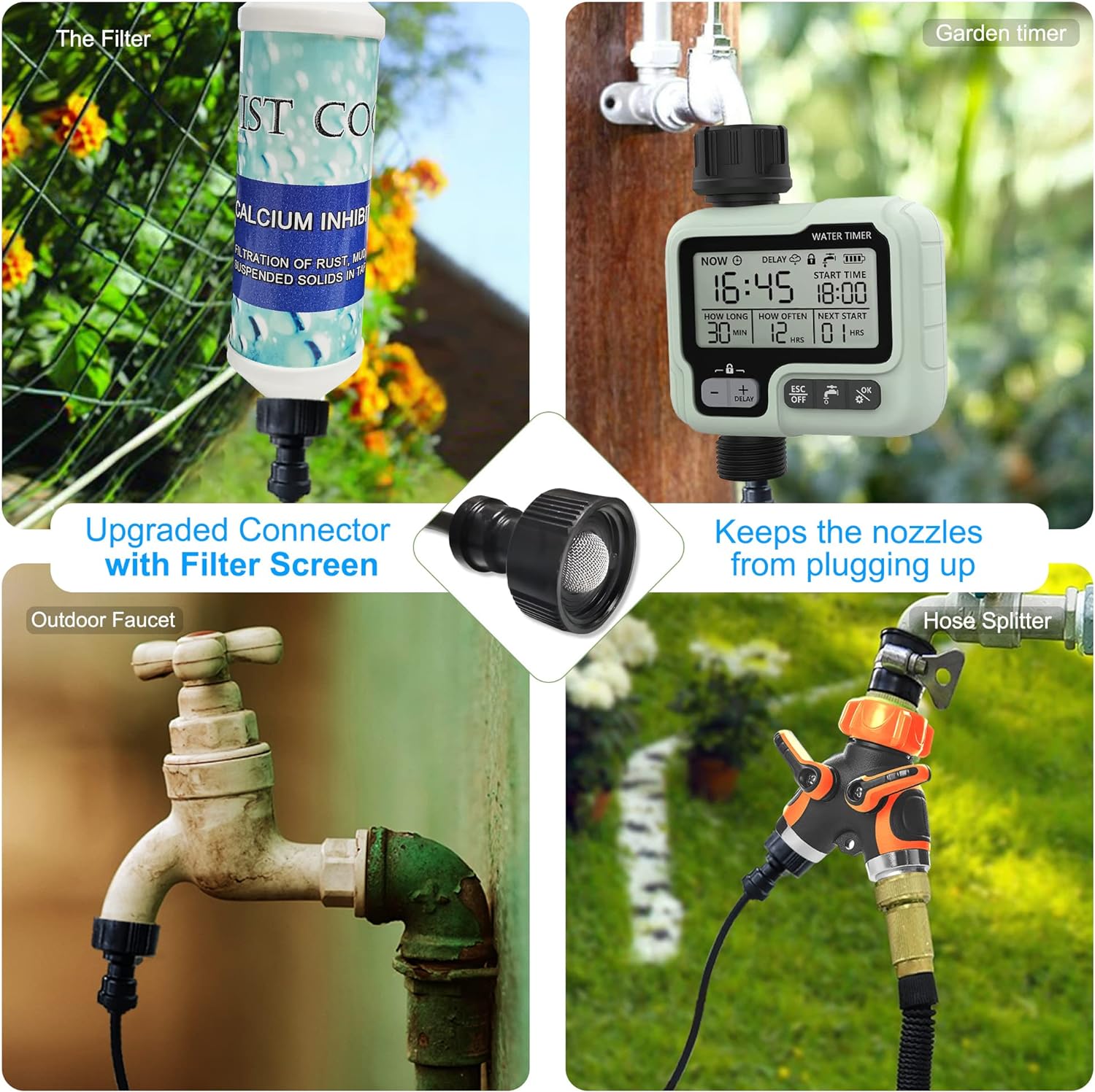 Sistema De Riego Completo Roció Jardín Y Patio