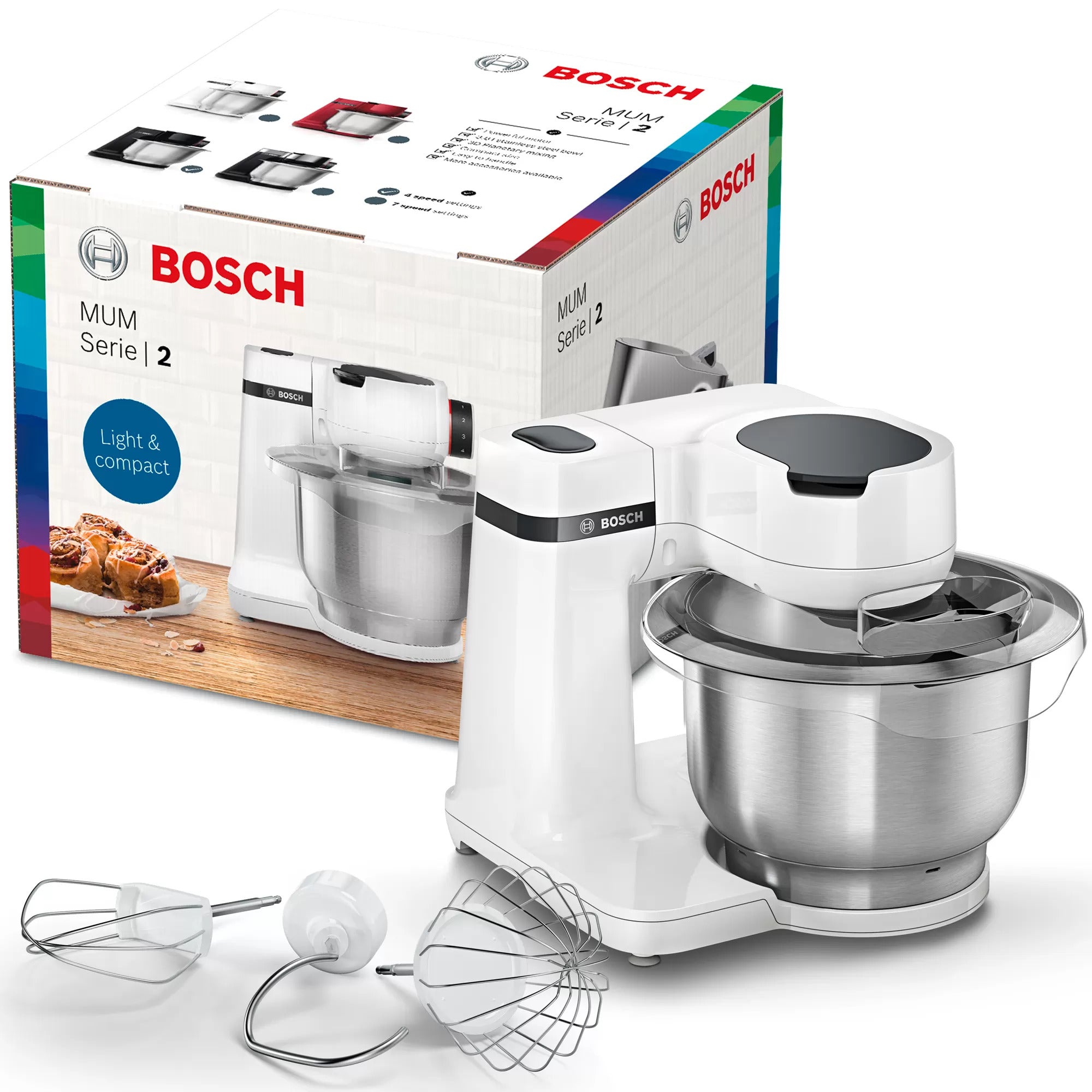 Robot De Cocina Bosch Blanco 700w Ac Inoxidable