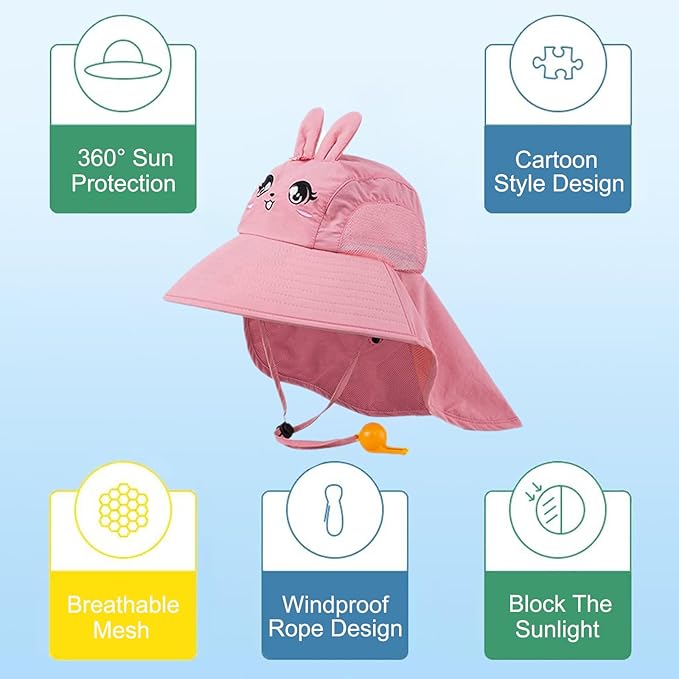 Gorra Infantil con chifle y lentes Para Niñas Upf 50