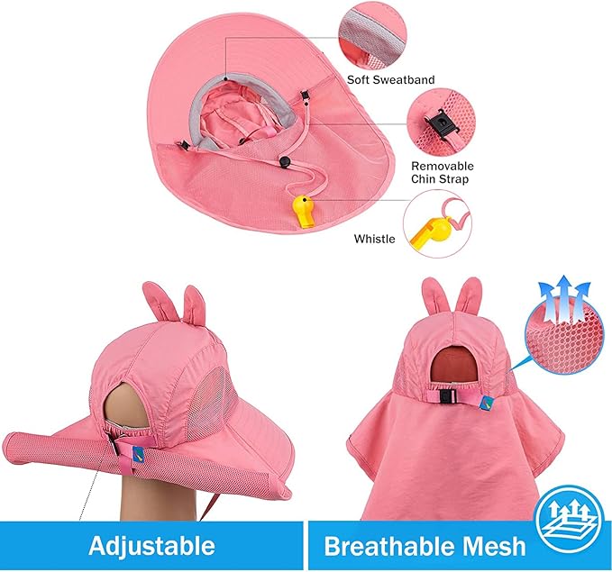 Gorra Infantil con chifle y lentes Para Niñas Upf 50